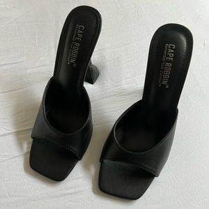 Black open toed heels